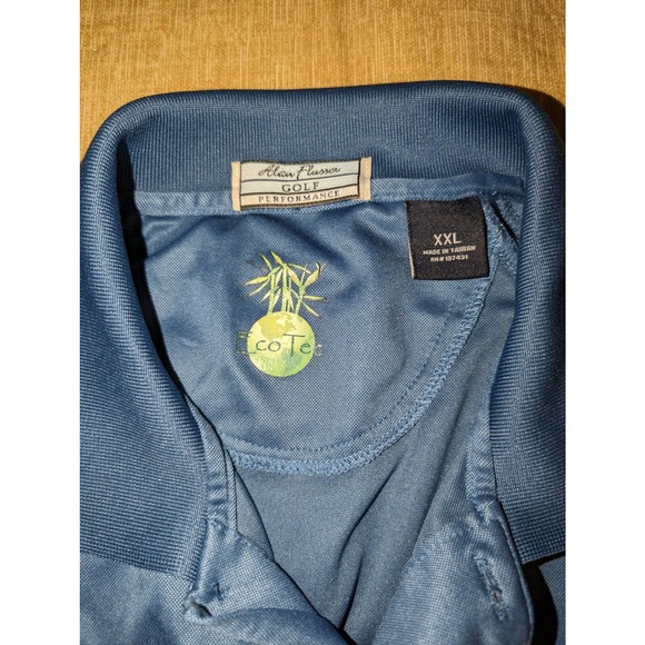 Alan Flusser Mens Blue short sleeve golf polo size XXL - Picture 4 of 4